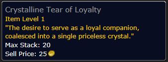 crystalline tear of loyality